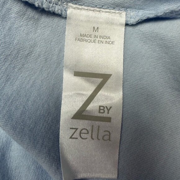 Zella Short Sleeve Front Knot Shirt Blue Size M - Picture 7 of 7